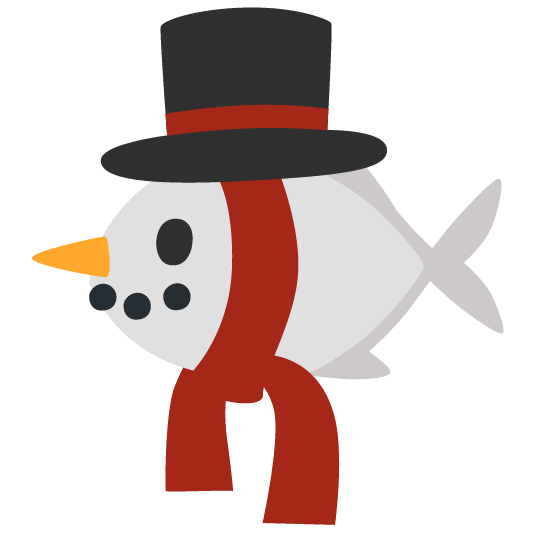 fish snowman without snow