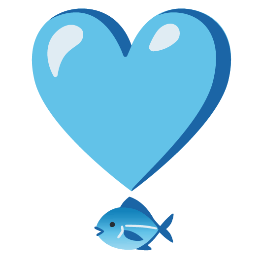 fish heavy heart exclamation mark ornament