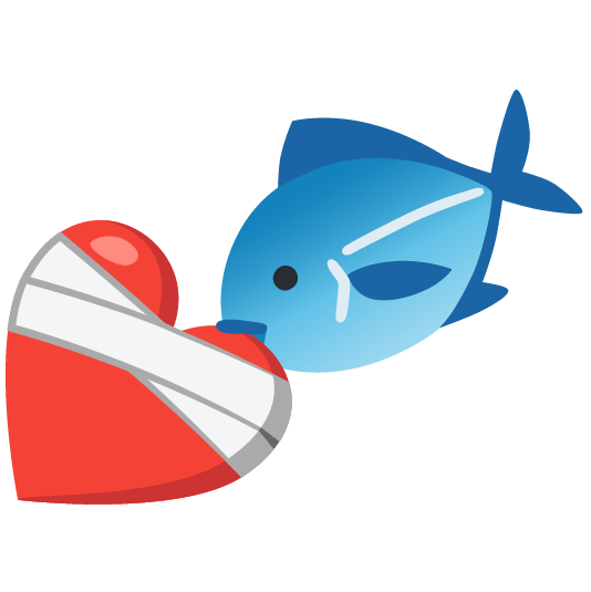 fish mending heart