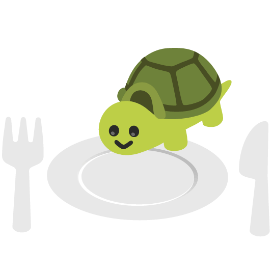 turtle knife fork plate