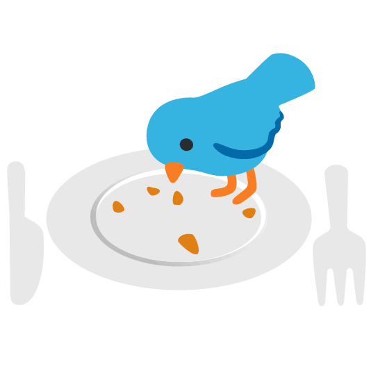 bird knife fork plate