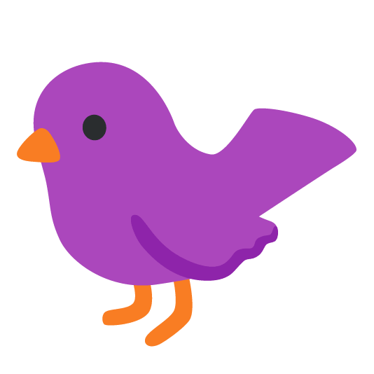 bird purple heart