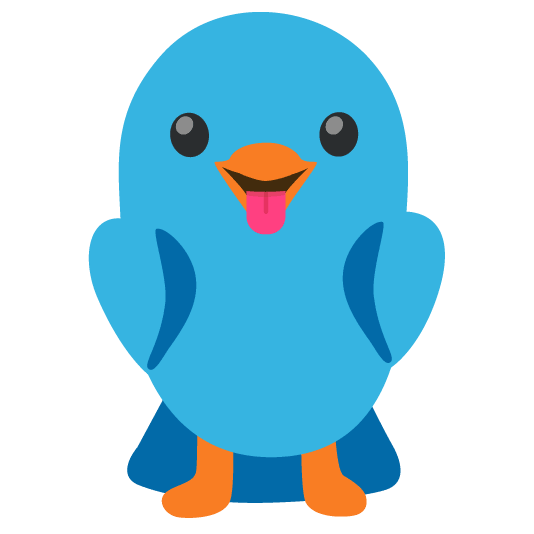 bird stuck out tongue