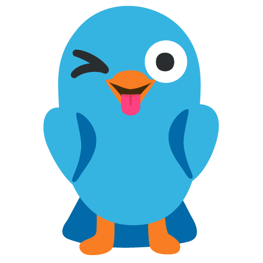 bird stuck out tongue winking eye