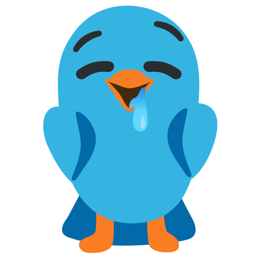 bird drooling face