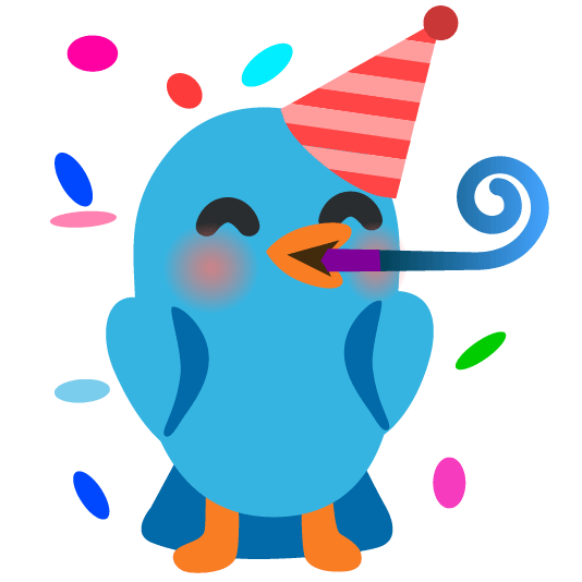 bird partying face