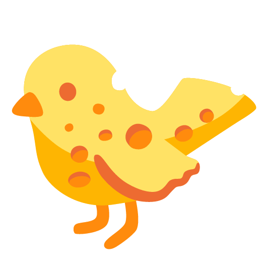 bird cheese wedge