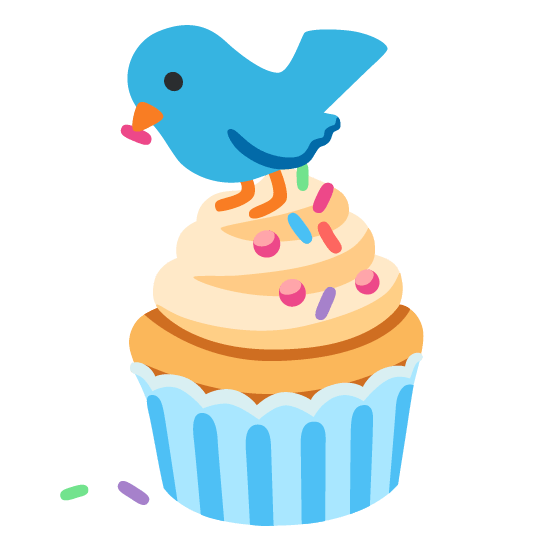 bird cupcake