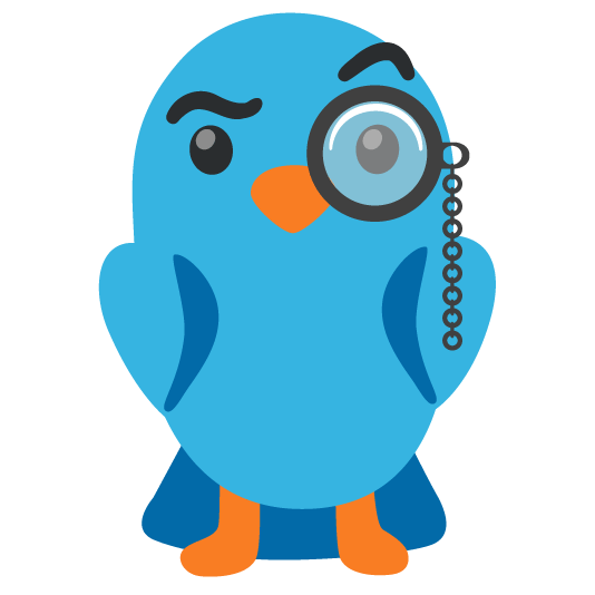 bird face with monocle