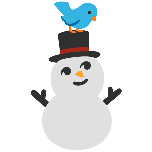 bird snowman without snow