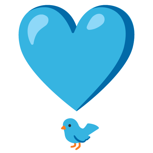 bird heavy heart exclamation mark ornament