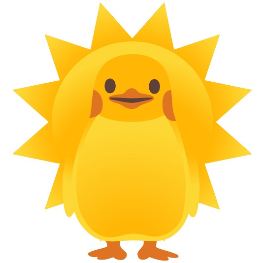 penguin sun with face