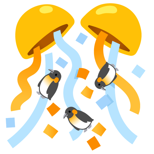 penguin confetti ball