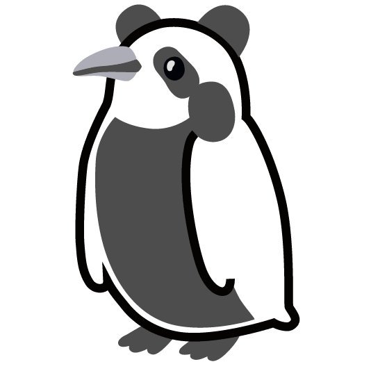 penguin panda face