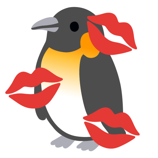penguin kiss