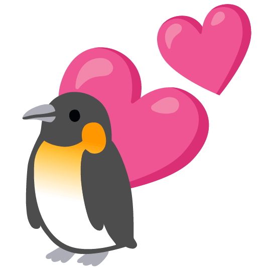 penguin two hearts