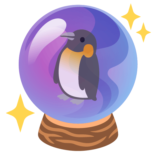penguin crystal ball