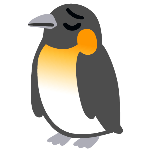 penguin pensive