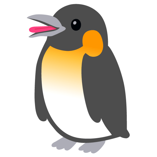 penguin stuck out tongue
