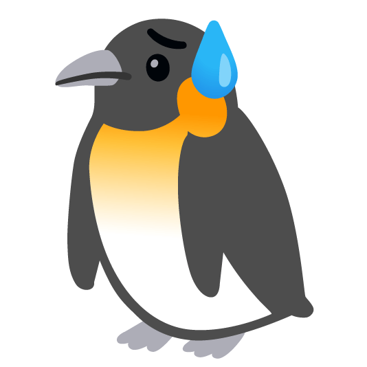 penguin disappointed relieved