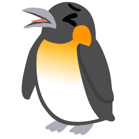 penguin tired face