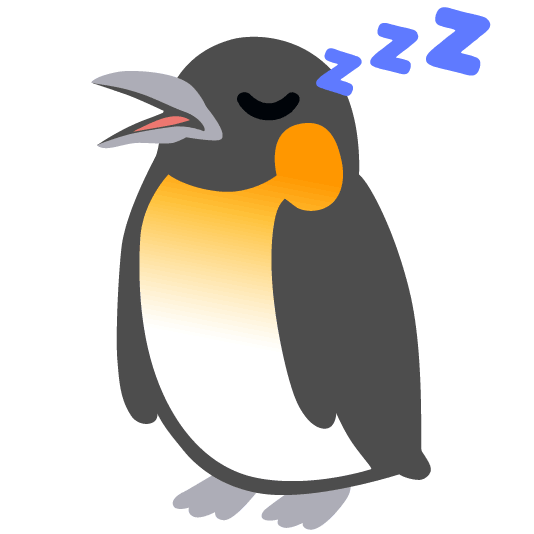 penguin sleeping