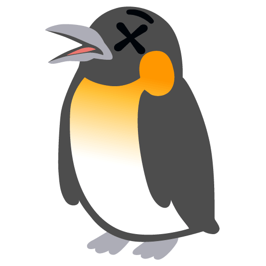 penguin dizzy face
