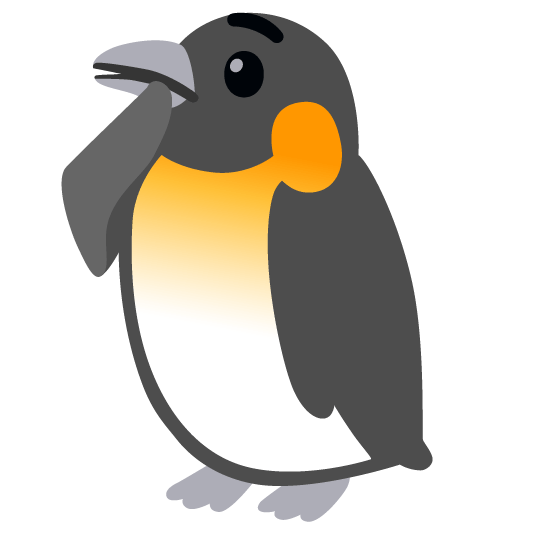 penguin thinking face