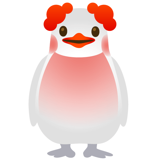 penguin clown face