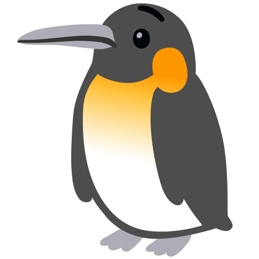penguin lying face