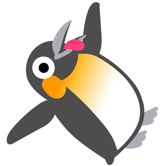 penguin zany face