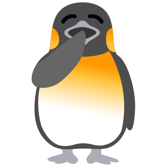 penguin yawning face