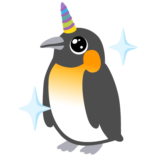 penguin unicorn face
