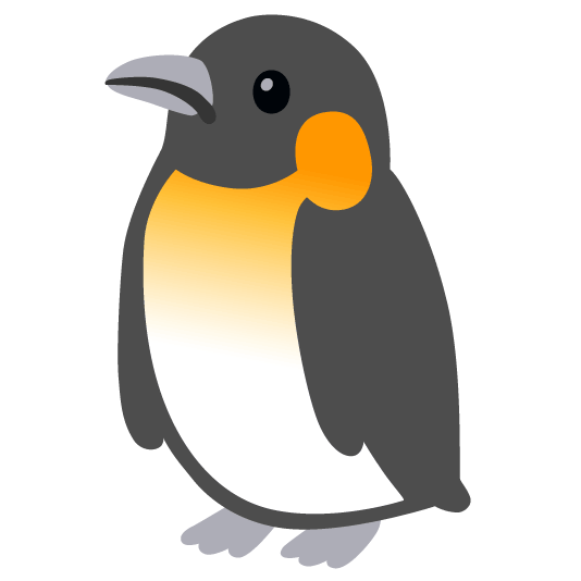 penguin white frowning face