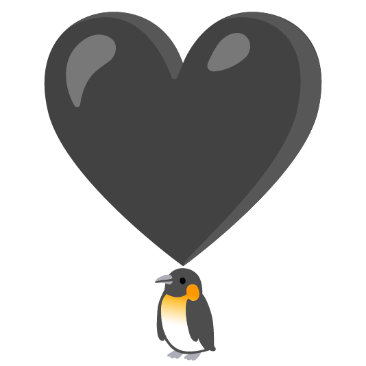 penguin heavy heart exclamation mark ornament