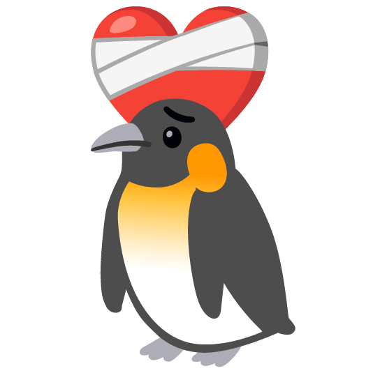 penguin mending heart