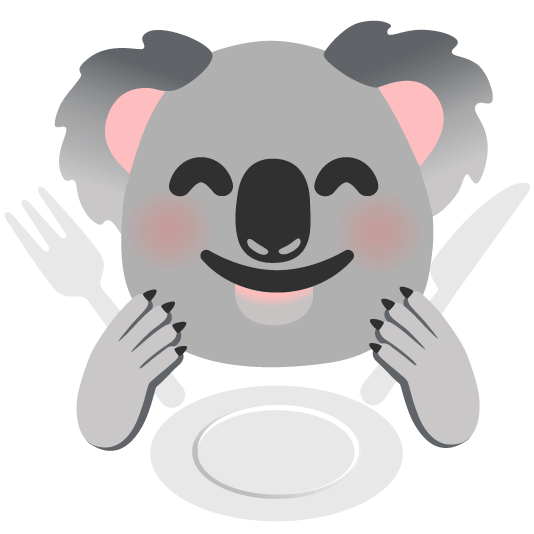koala knife fork plate