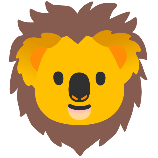 koala lion face