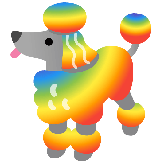 poodle rainbow