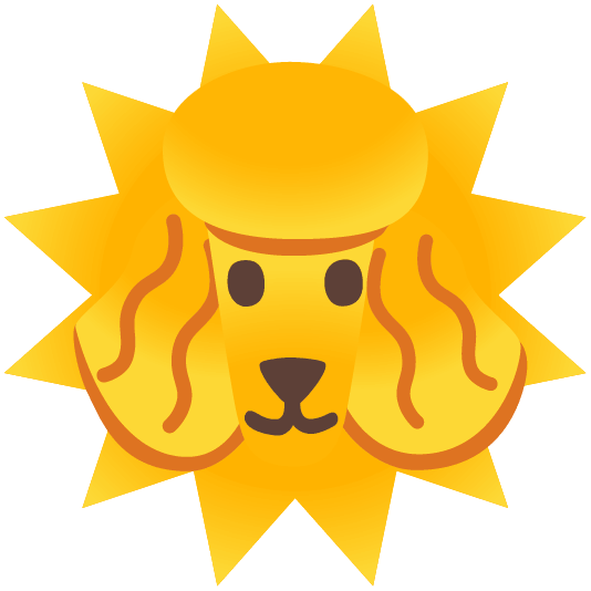 poodle sun with face