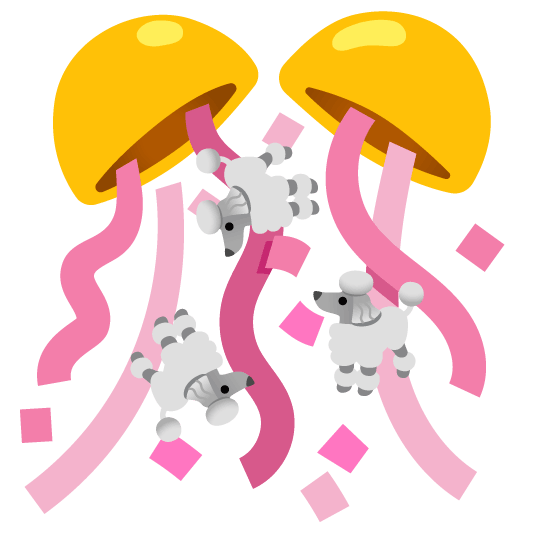 poodle confetti ball