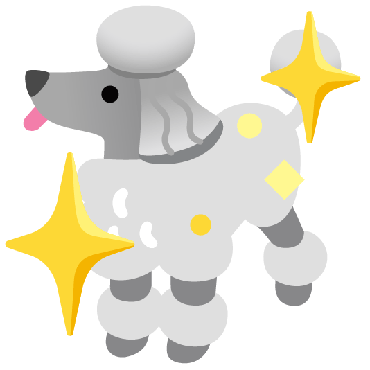 poodle sparkling heart