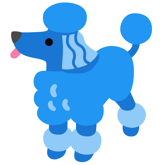 poodle blue heart
