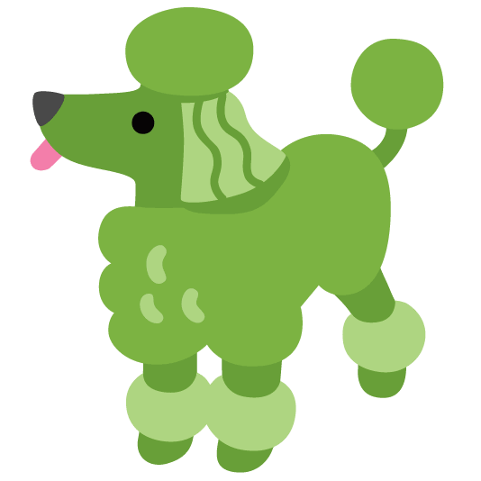 poodle green heart