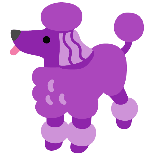 poodle purple heart