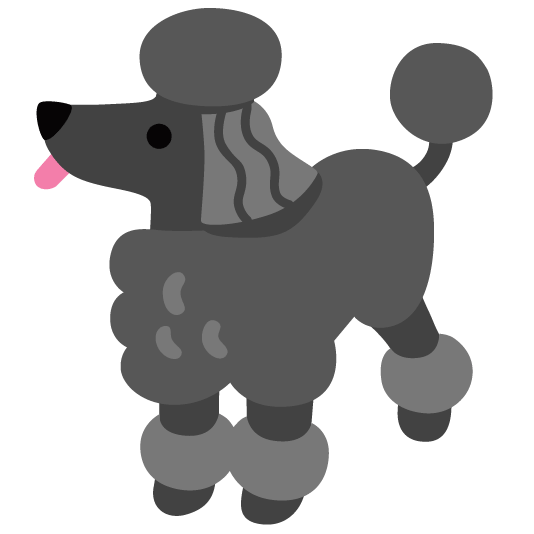 poodle black heart