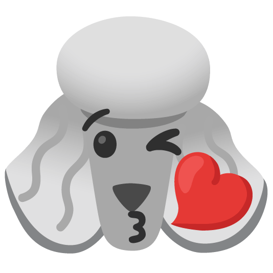 poodle kissing heart
