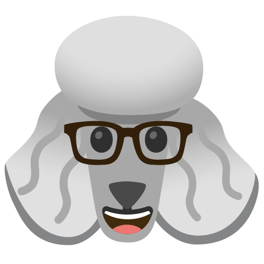 poodle nerd face