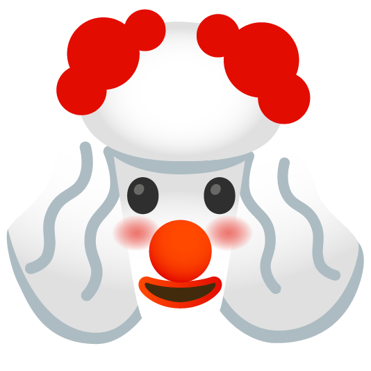 poodle clown face