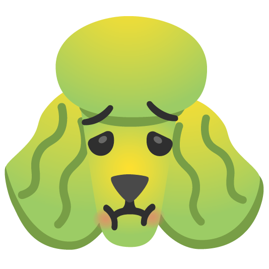 poodle nauseated face